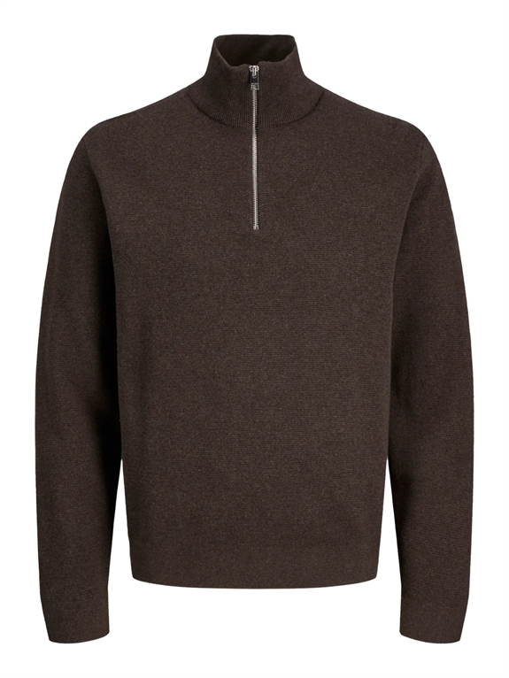 Jack & Jones Milano Stitch Knit Half Zip - Delicioso/Melange